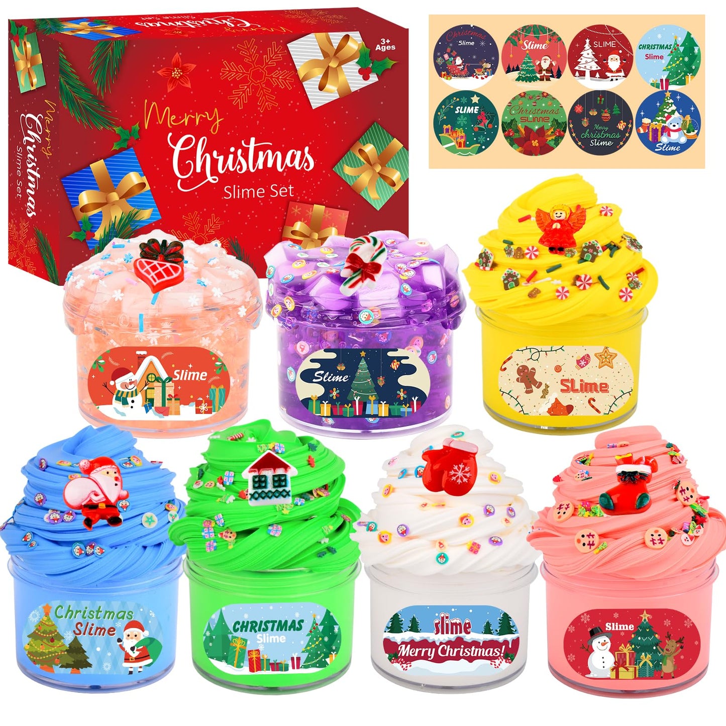 7-Pack Premium Christmas Slime Kit