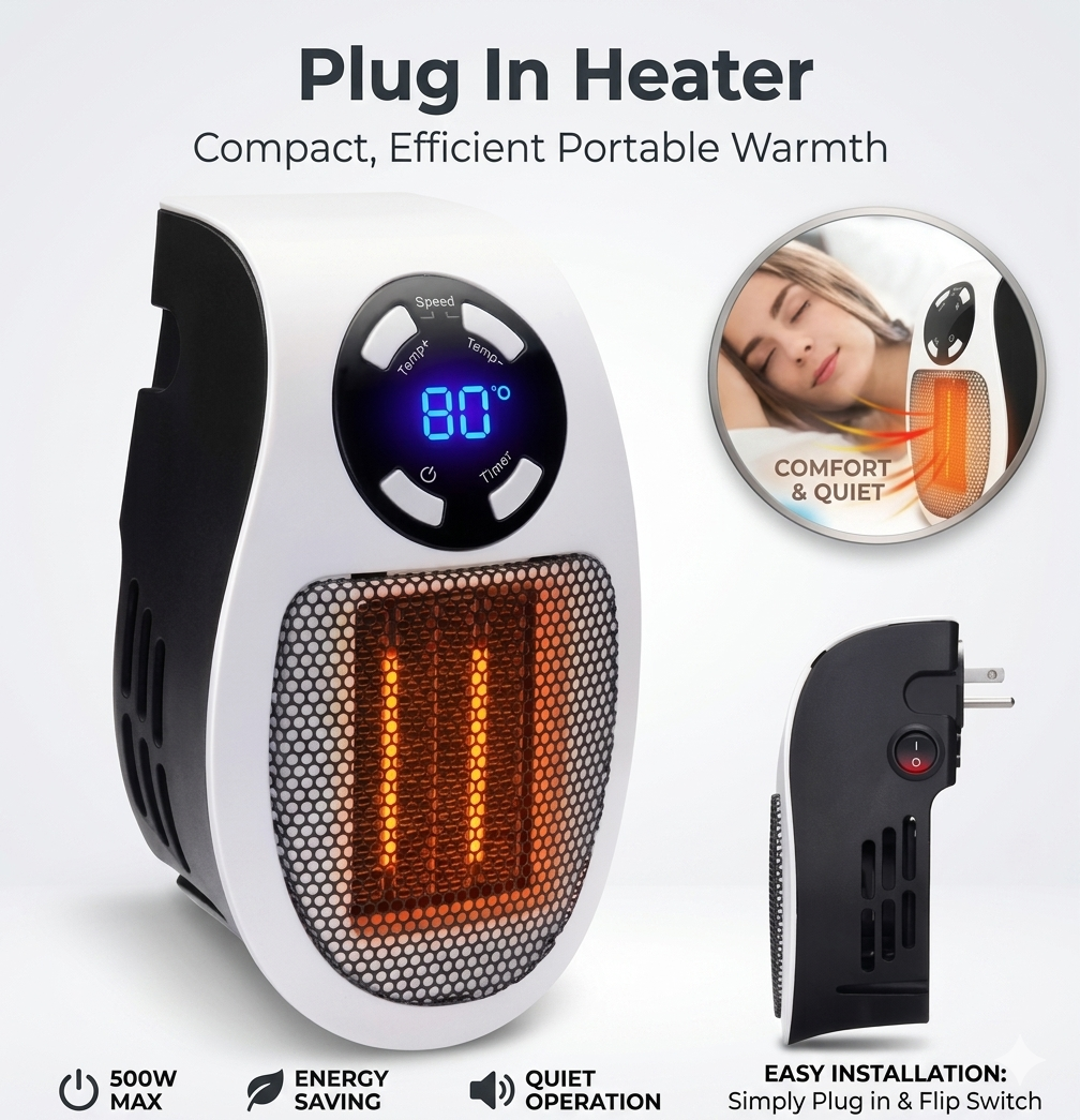 VersaHeat Portable Wall-Mounted Space Heater