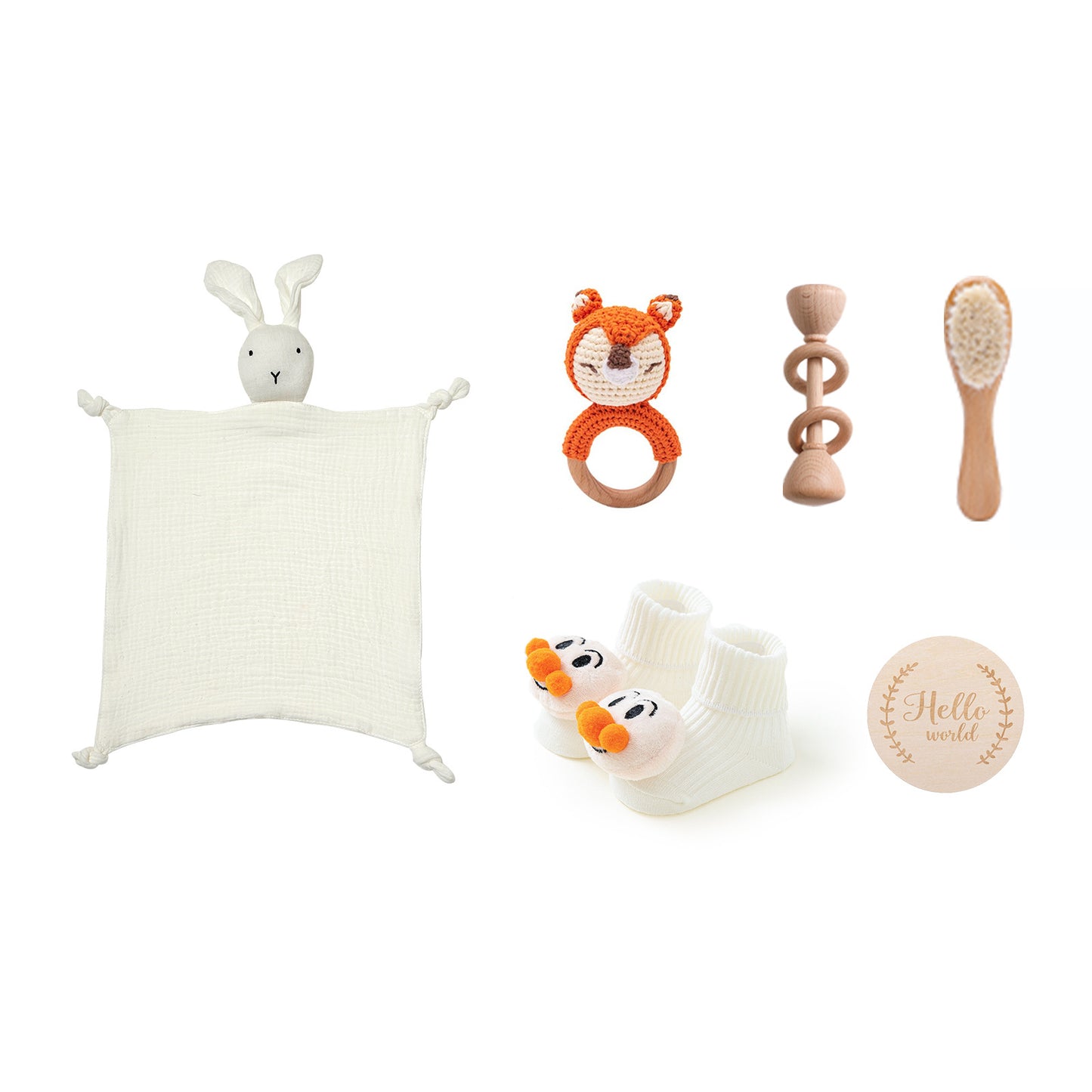 Rattle Rabbit Bath Towel Gift Set