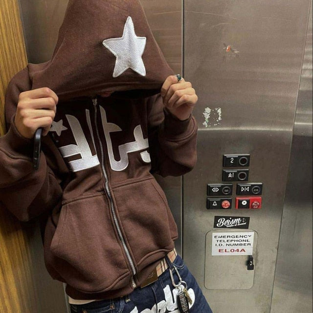 4TUNE [ Printed Zip Up Hoodies ]