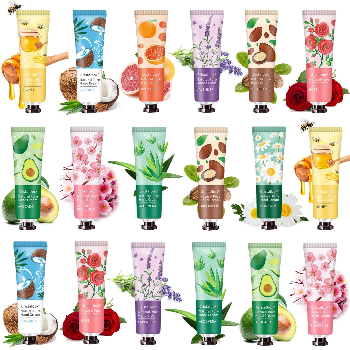 Luxury 18-Pack Travel Hand Cream Gift Set