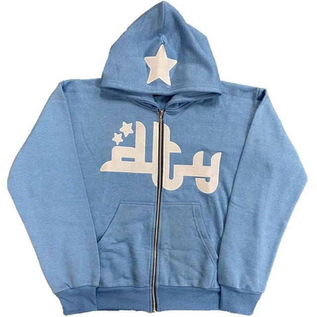4TUNE [ Printed Zip Up Hoodies ]