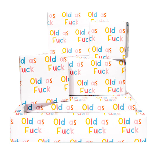 Rude Gift Wrapping Paper and Tags Set (6-Pack)