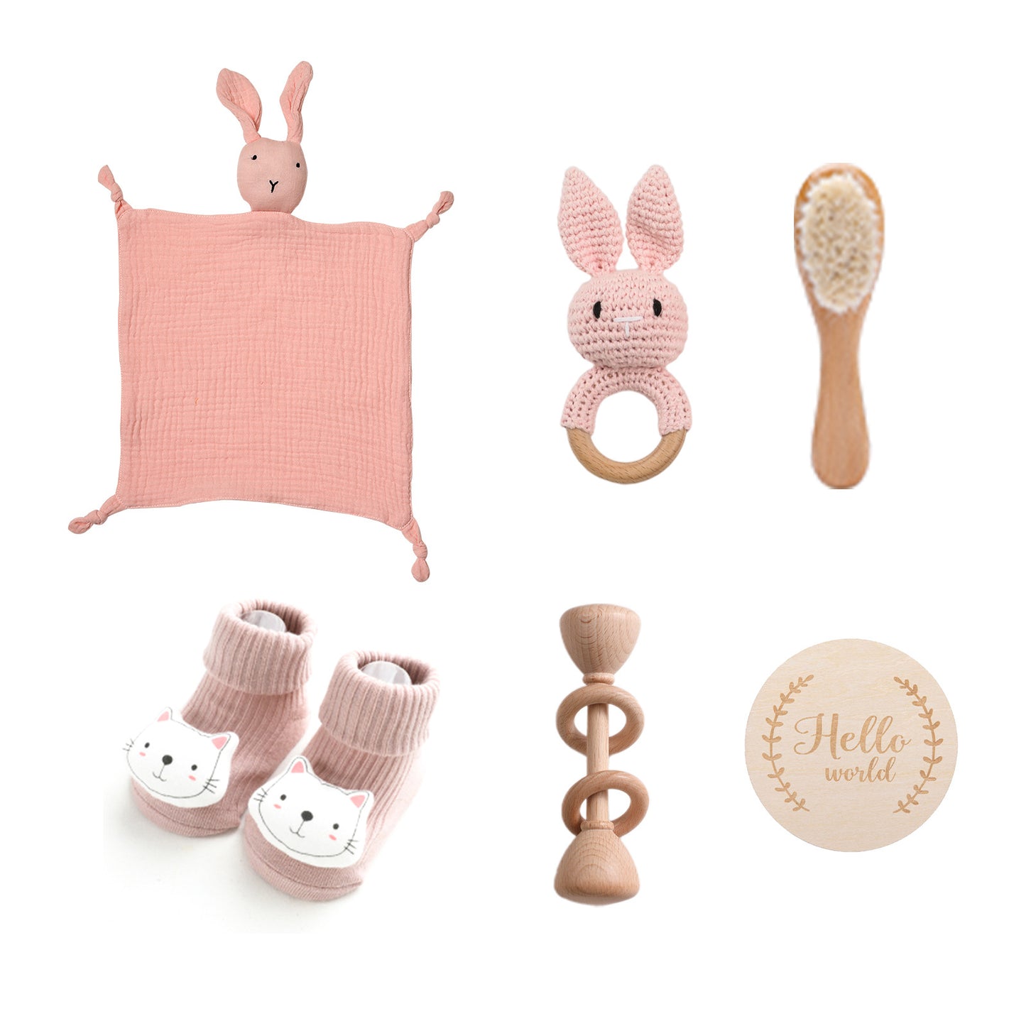 Rattle Rabbit Bath Towel Gift Set