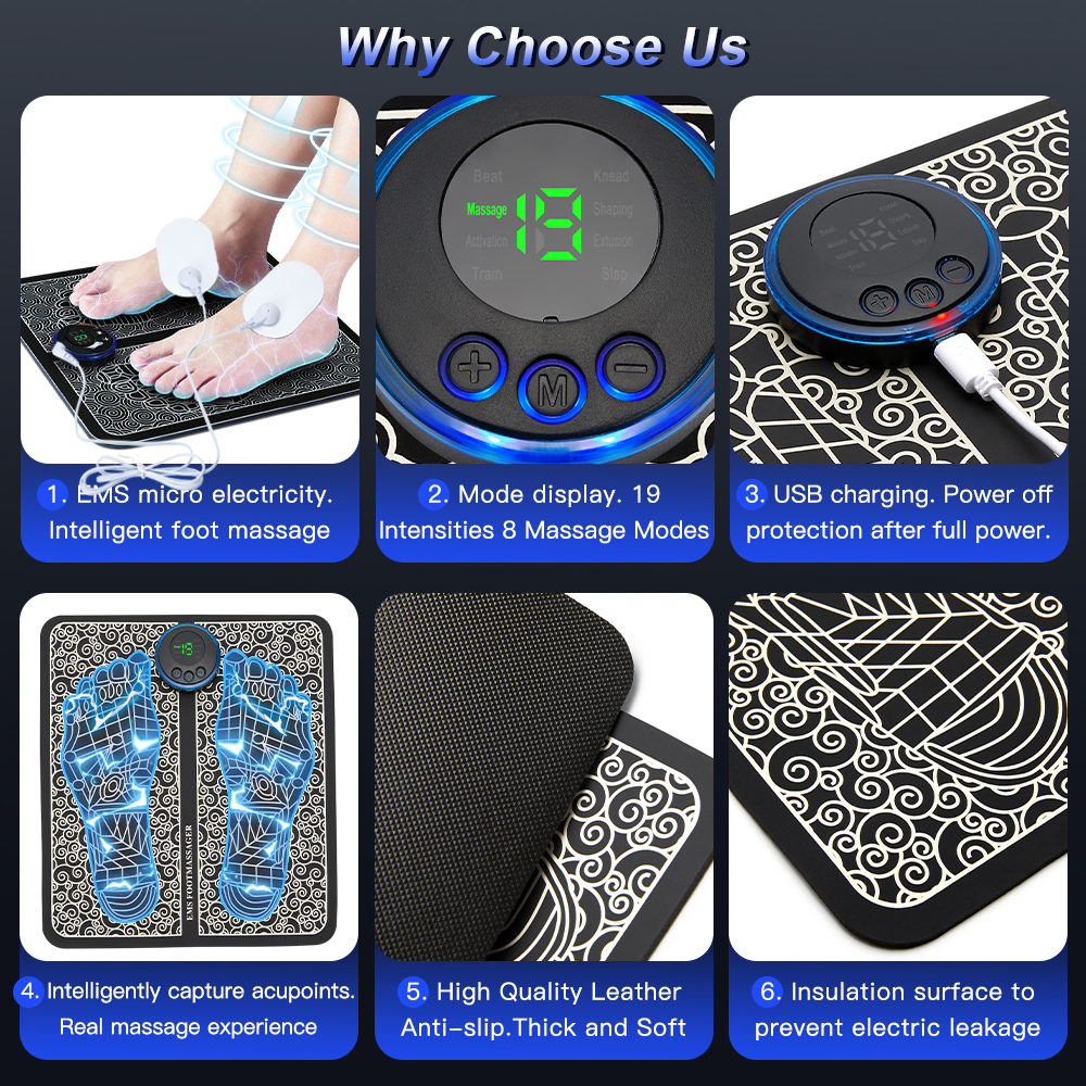 The Step-Serenity: Smart Pulse Foot Relaxation Pad