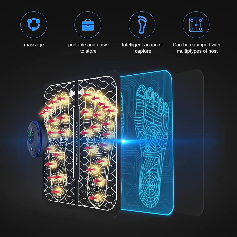 The Step-Serenity: Smart Pulse Foot Relaxation Pad