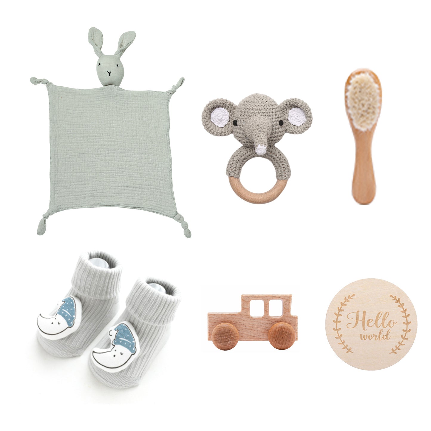 Rattle Rabbit Bath Towel Gift Set