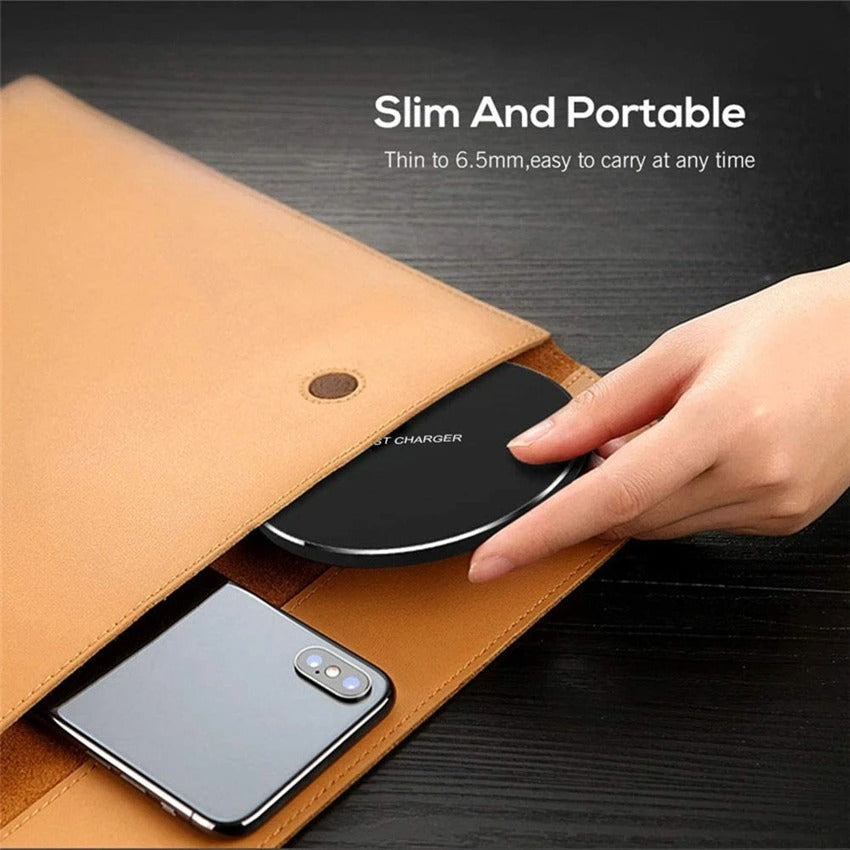 Wireless Charger Pad: iPhone & Samsung Phone Compatable