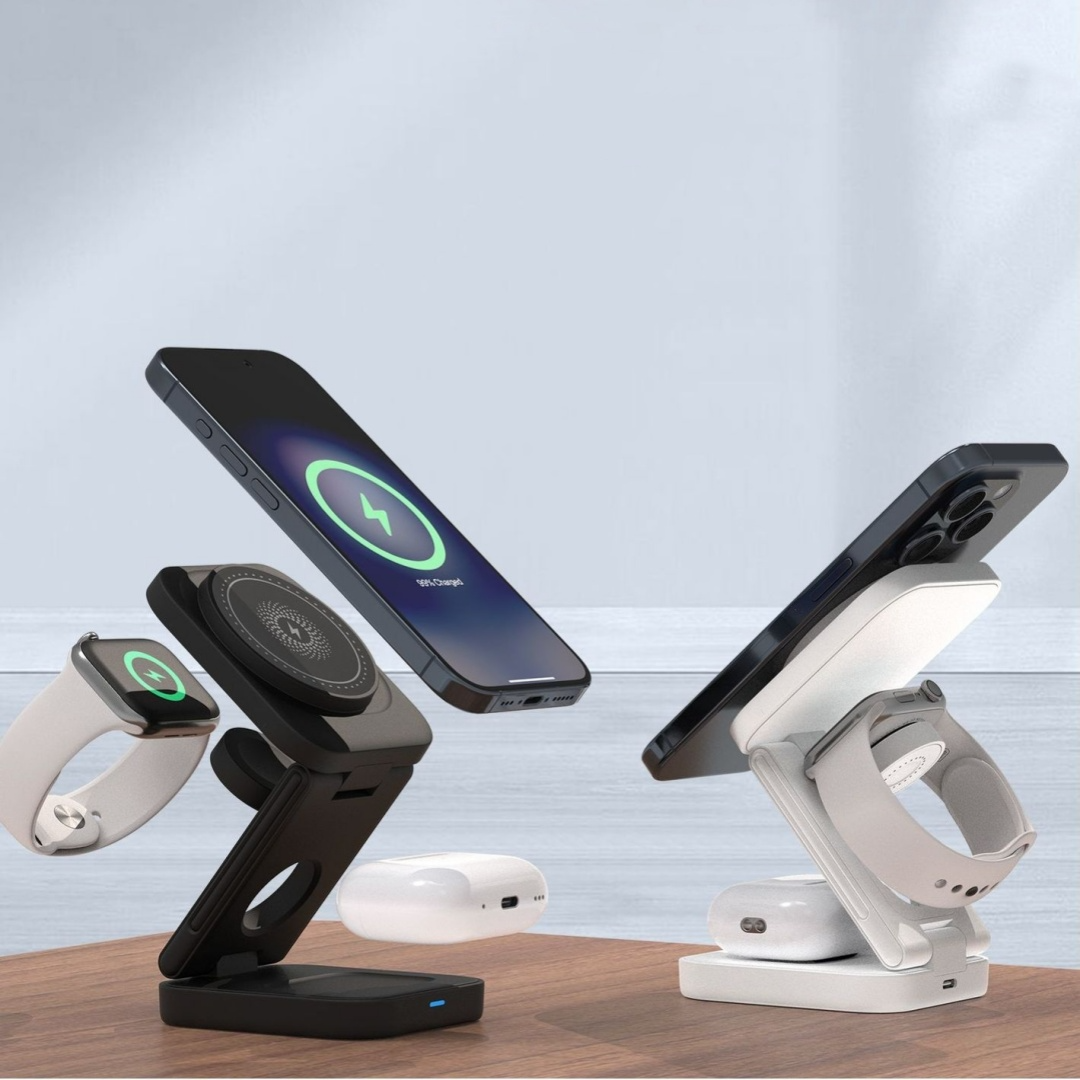 The Tri-Fold 30W: 3-in-1 Magnetic Charging Station