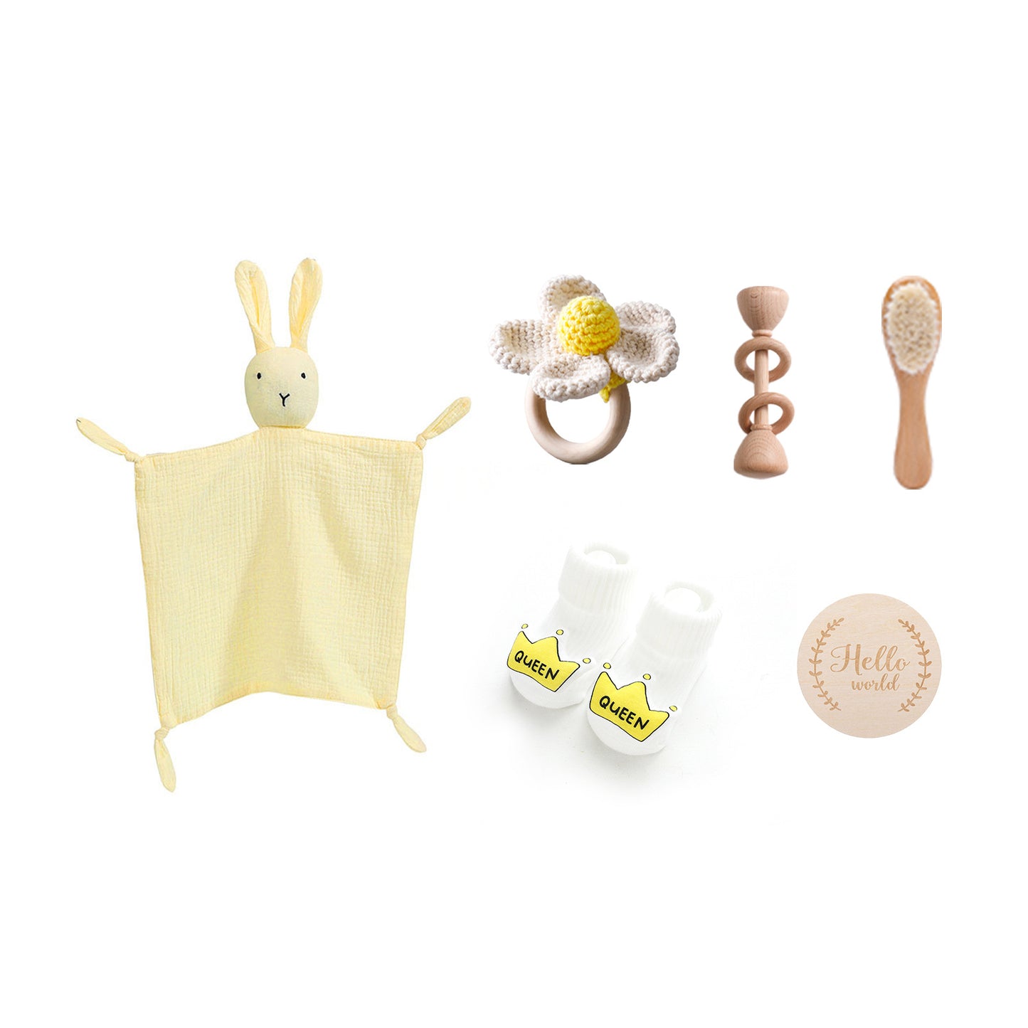 Rattle Rabbit Bath Towel Gift Set