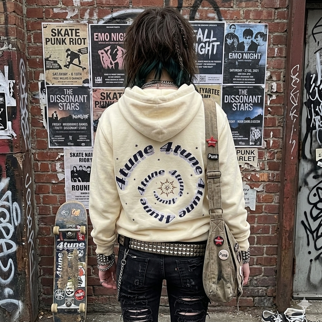4TUNE [ Printed Zip Up Hoodies ]