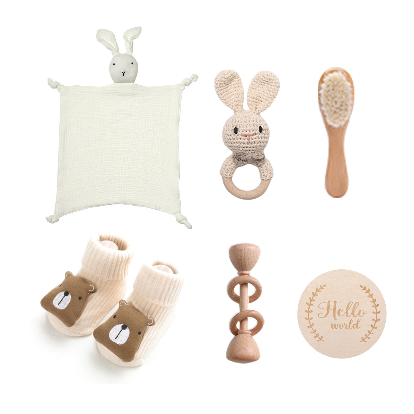 Rattle Rabbit Bath Towel Gift Set