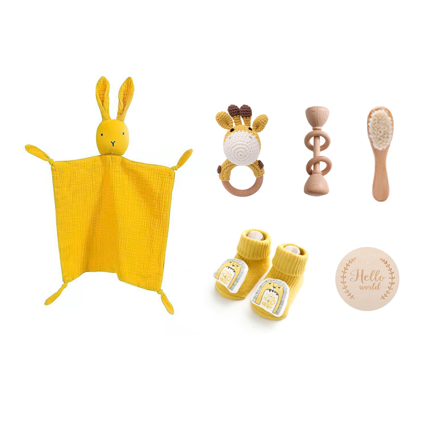 Rattle Rabbit Bath Towel Gift Set