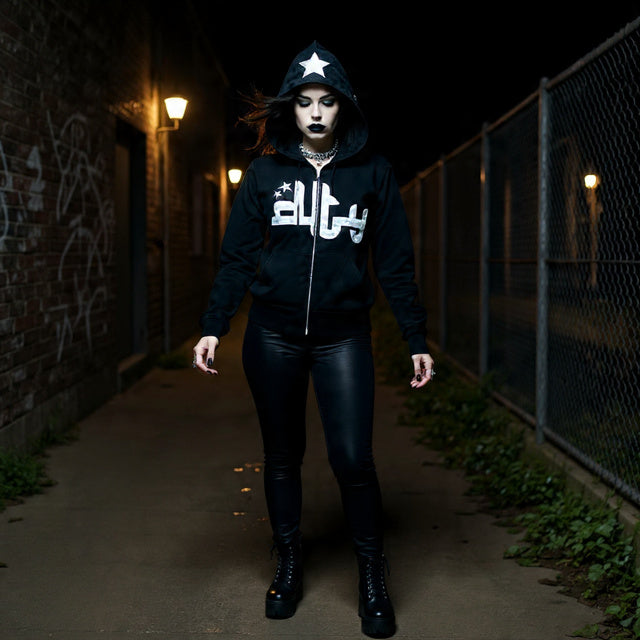 4TUNE [ Printed Zip Up Hoodies ]