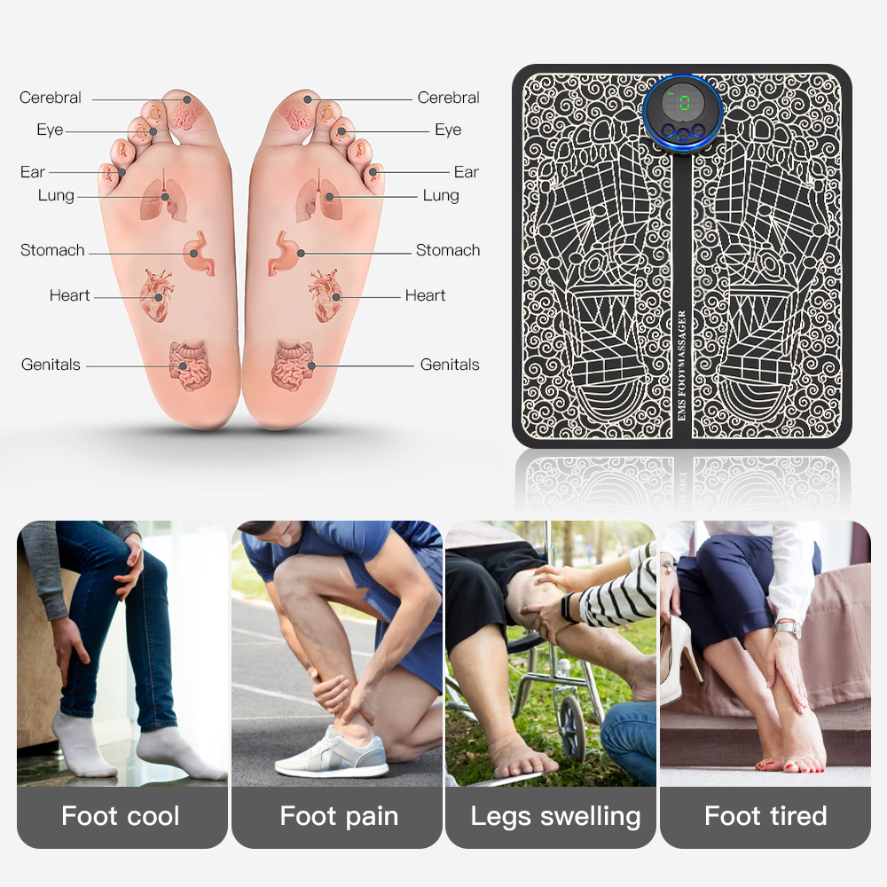 The Step-Serenity: Smart Pulse Foot Relaxation Pad