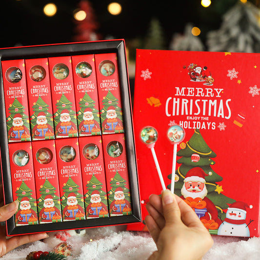 Starry Sky Strawberry Lollipops Christmas Gift Box