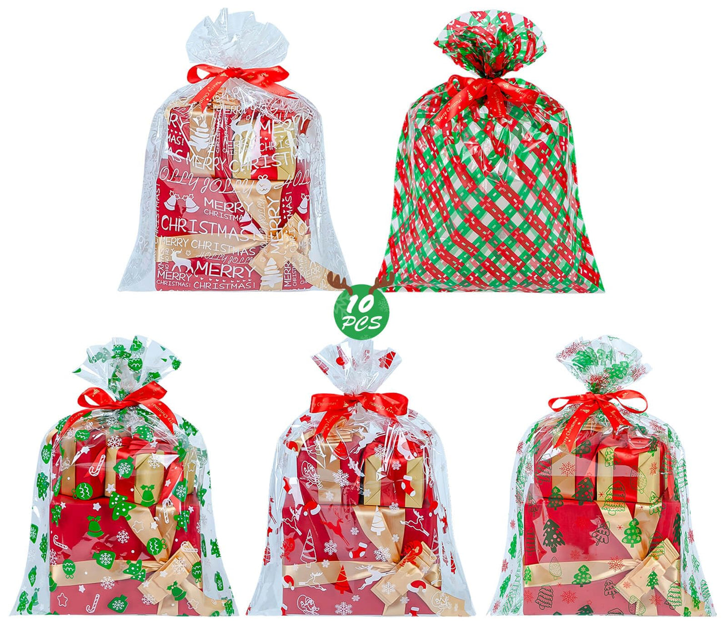 Christmas Gift Bag Set (10-Piece Variety Pack)