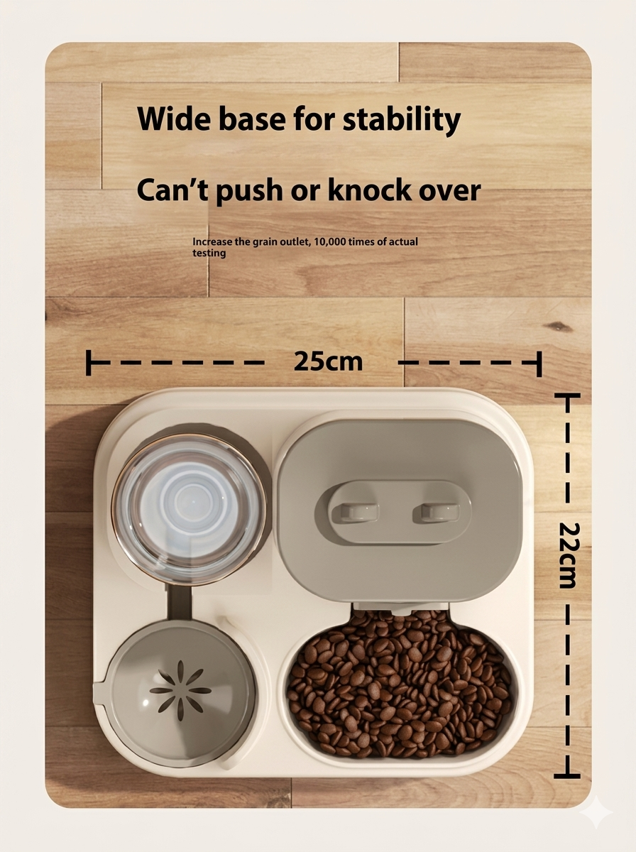 Flow-Fill Station: The Automatic Pet Food & Water Dispenser