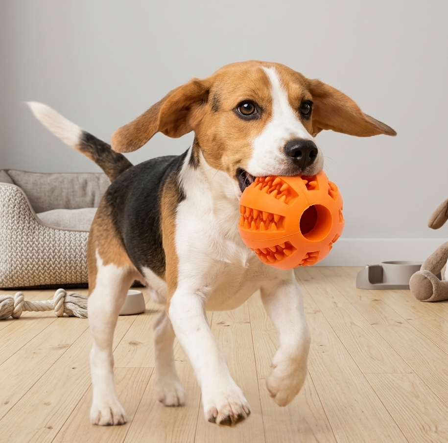 Treat-Toss Ball: Interactive Slow Feeder Dog Ball