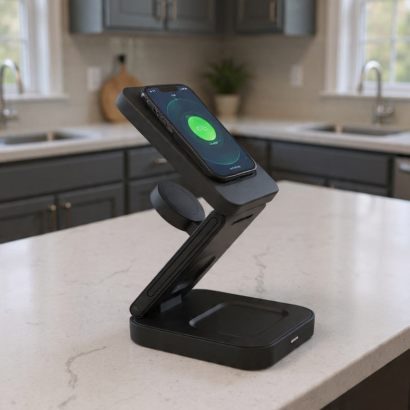 The Tri-Fold 30W: 3-in-1 Magnetic Charging Station