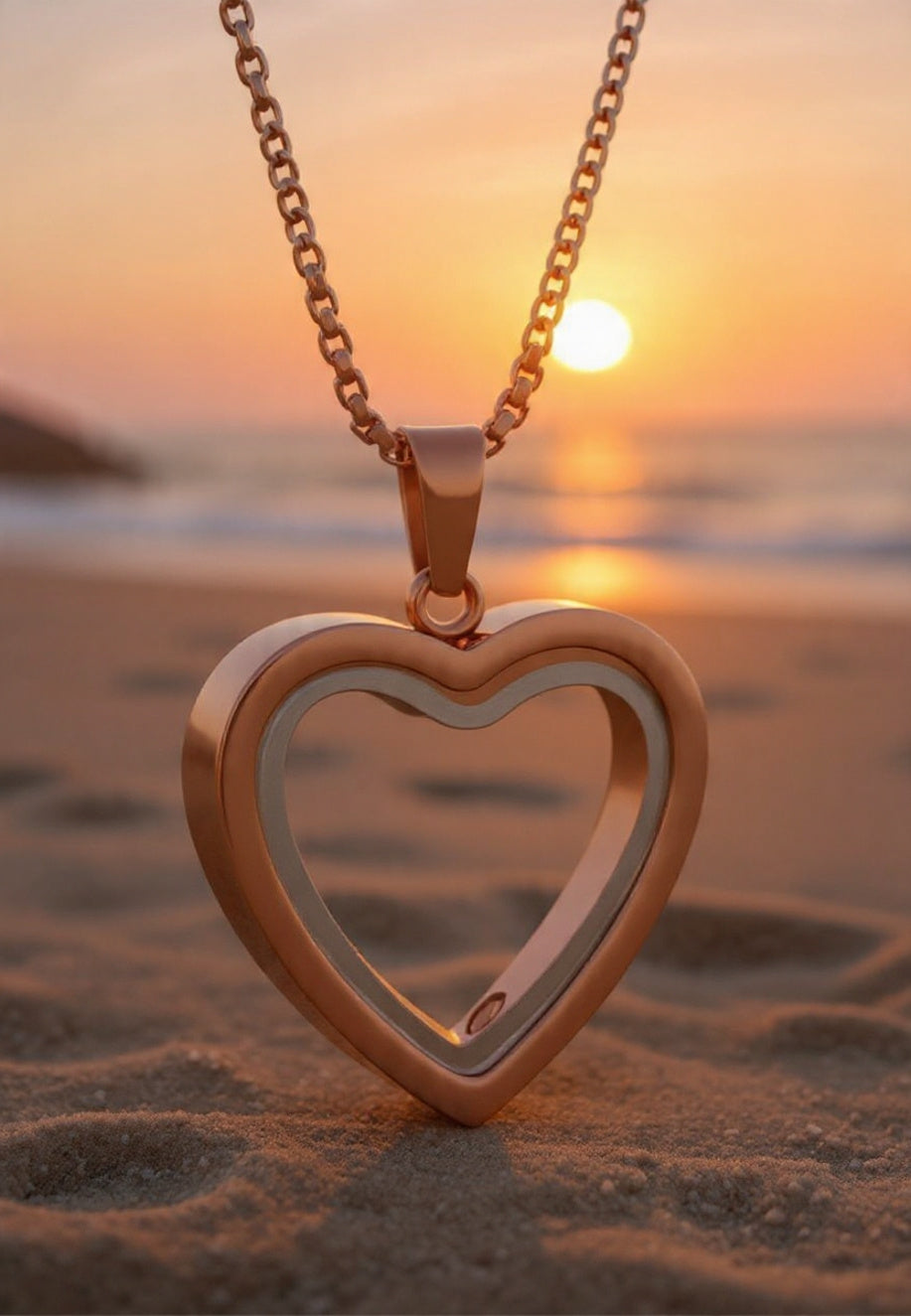 The Eternal-Bond: Heart Keepsake Pendent