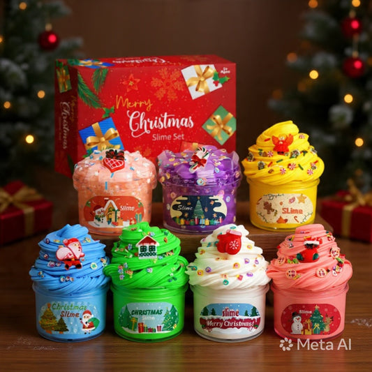 7-Pack Premium Christmas Slime Kit